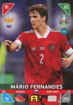 Mario Fernandes Russia Panini UEFA EURO 2020 Kick Off #157