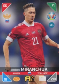 Anton Miranchuk Russia Panini UEFA EURO 2020 Kick Off #161