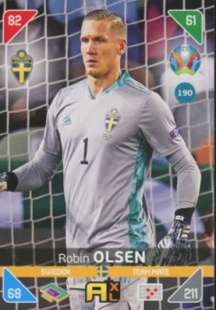 Robin Olsen Sweden Panini UEFA EURO 2020 Kick Off #190