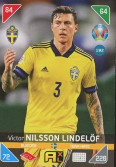 Victor Nilsson Lindelof Sweden Panini UEFA EURO 2020 Kick Off #192