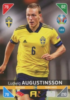 Ludwig Augustinsson Sweden Panini UEFA EURO 2020 Kick Off #193
