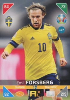 Emil Forsberg Sweden Panini UEFA EURO 2020 Kick Off #197
