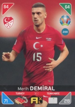 Merih Demiral Turkey Panini UEFA EURO 2020 Kick Off #200