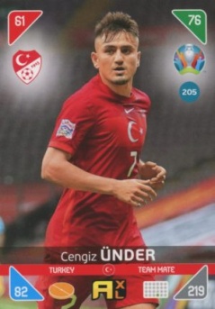 Cengiz Under Turkey Panini UEFA EURO 2020 Kick Off #205