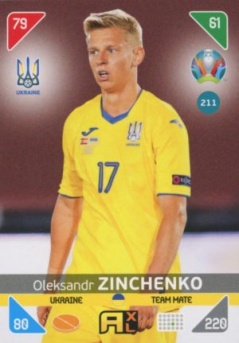 Oleksandr Zinchenko Ukraine Panini UEFA EURO 2020 Kick Off #211