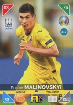 Ruslan Malinovskyi Ukraine Panini UEFA EURO 2020 Kick Off #213
