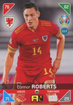 Connor Roberts Wales Panini UEFA EURO 2020 Kick Off #217