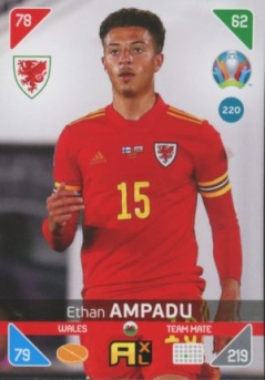 Ethan Ampadu Wales Panini UEFA EURO 2020 Kick Off #220