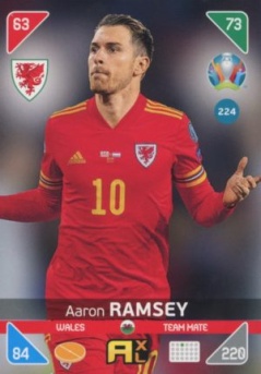 Aaron Ramsey Wales Panini UEFA EURO 2020 Kick Off #224