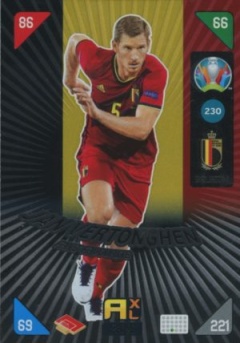 Jan Vertonghen Belgium Panini UEFA EURO 2020 Kick Off Fans' Favourites #230