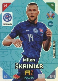 Milan Skriniar Slovakia Panini UEFA EURO 2020 Kick Off Defensive Rocks #316