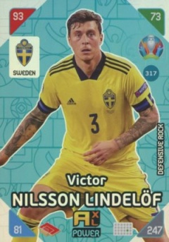 Victor Nilsson Lindelof Sweden Panini UEFA EURO 2020 Kick Off Defensive Rocks #317