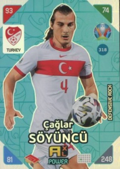 Caglar Soyuncu Turkey Panini UEFA EURO 2020 Kick Off Defensive Rocks #318