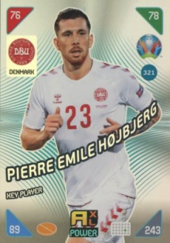 Pierre-Emile Hojberg Denmark Panini UEFA EURO 2020 Kick Off Key Players #321