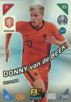Donny van de Beek Netherlands Panini UEFA EURO 2020 Kick Off Key Players #327