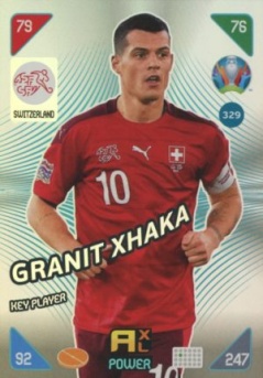 Granit Xhaka Switzerland Panini UEFA EURO 2020 Kick Off Key Players #329