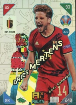 Dries Mertens Belgium Panini UEFA EURO 2020 Kick Off Goal Machines #332