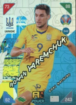 Roman Yaremchuk Ukraine Panini UEFA EURO 2020 Kick Off Goal Machines #342