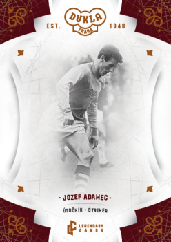 Jozef Adamec Dukla Praha Bravo Dukla Legendary Cards Base Orange /48 #BA-ADJ