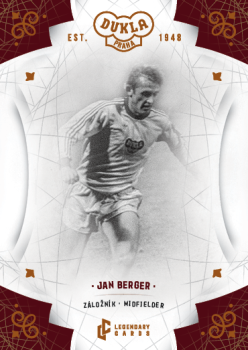 Jan Berger Dukla Praha Bravo Dukla Legendary Cards Base Orange /48 #BA-BEA