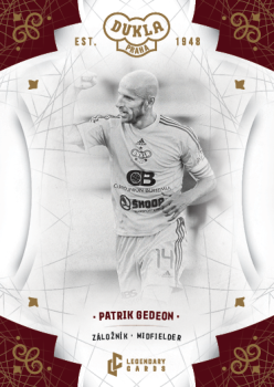 Patrik Gedeon Dukla Praha Bravo Dukla Legendary Cards Base Gold Mat /11 #BA-GEP