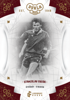 Stanislav Griga Dukla Praha Bravo Dukla Legendary Cards Base Gold Mat /11 #BA-GRS