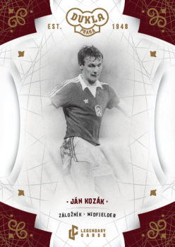 Jan Kozak Dukla Praha Bravo Dukla Legendary Cards Base Gold Mat /11 #BA-KON