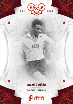 Milan Dvorak Dukla Praha Bravo Dukla Legendary Cards Base Red #BA-DVM
