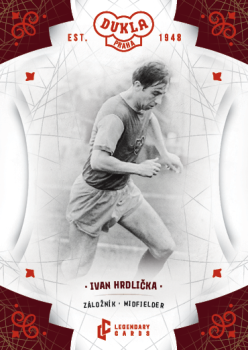 Ivan Hrdlicka Dukla Praha Bravo Dukla Legendary Cards Base Red #BA-HRI