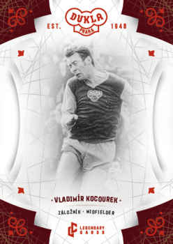 Vladimir Kocourek Dukla Praha Bravo Dukla Legendary Cards Base Red #BA-KOV