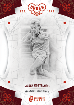 Jozef Kostelnik Dukla Praha Bravo Dukla Legendary Cards Base Red #BA-KOJ