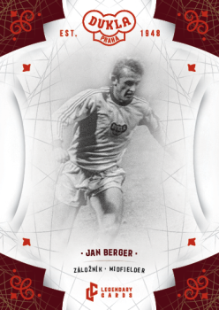 Jan Berger Dukla Praha Bravo Dukla Legendary Cards Base Red #BA-BEA