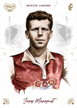 Josef Masopust Dukla Praha Bravo Dukla Legendary Cards Painted Legends Gold Mat /11 #PL-MAJ