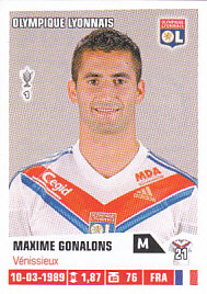 Maxime Gonalons Olympique Lyonnais samolepka Panini Ligue 1 FOOT 2013/14 #184