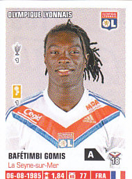 Bafetimbi Gomis Olympique Lyonnais samolepka Panini Ligue 1 FOOT 2013/14 #189