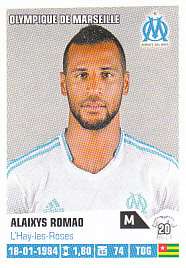 Alaixys Romao Olympique Marseille samolepka Panini Ligue 1 FOOT 2013/14 #208