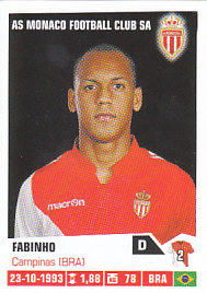 Fabinho AS Monaco samolepka Panini Ligue 1 FOOT 2013/14 #225