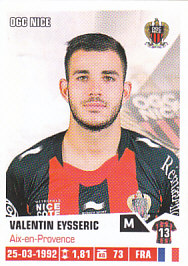 Valentin Eysseric OGC Nice samolepka Panini Ligue 1 FOOT 2013/14 #304