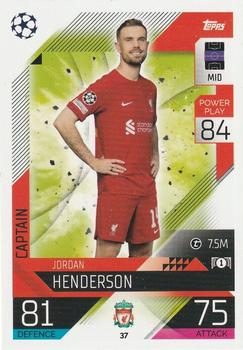 Jordan Henderson Liverpool 2022/23 Topps Match Attax ChL #37