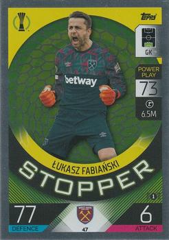 Lukasz Fabianski West Ham United 2022/23 Topps Match Attax ChL Stopper #47
