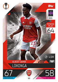 Albert Sambi Lokonga Arsenal 2022/23 Topps Match Attax ChL #93