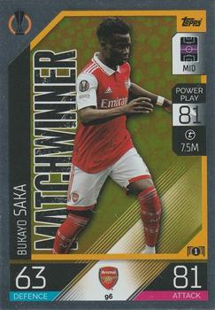 Bukayo Saka Arsenal 2022/23 Topps Match Attax ChL Matchwinner #96