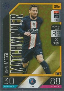 Lionel Messi Paris Saint-Germain 2022/23 Topps Match Attax ChL Matchwinner #188