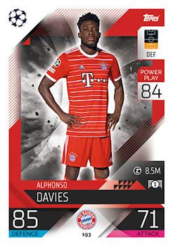 Alphonso Davies Bayern Munchen 2022/23 Topps Match Attax ChL #193