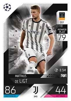 Matthijs de Ligt Juventus FC 2022/23 Topps Match Attax ChL #345