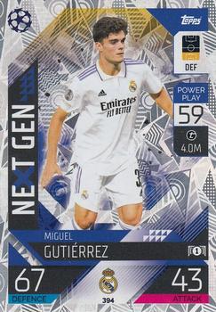 Miguel Gutierrez Real Madrid 2022/23 Topps Match Attax ChL Next Gen #394