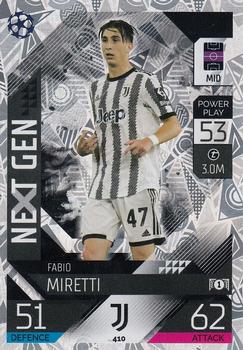Fabio Miretti Juventus FC 2022/23 Topps Match Attax ChL Next Gen #410