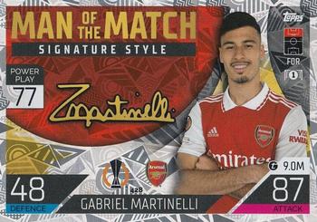 Gabriel Martinelli Arsenal 2022/23 Topps Match Attax ChL Man of the Match Signature Style #428