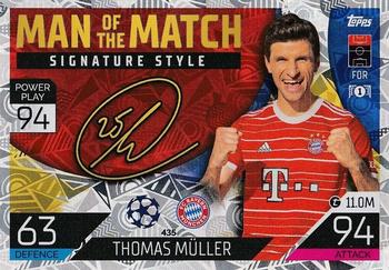 Thomas Muller Bayern Munchen 2022/23 Topps Match Attax ChL Man of the Match Signature Style #435