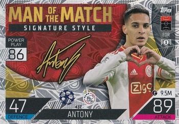 Antony AFC Ajax 2022/23 Topps Match Attax ChL Man of the Match Signature Style #437